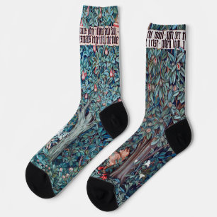 Animals in The Forest, William Morris Socks