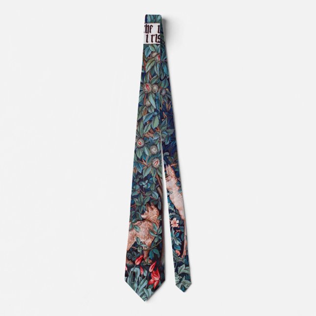 Animals in The Forest, William Morris Tie (Front)