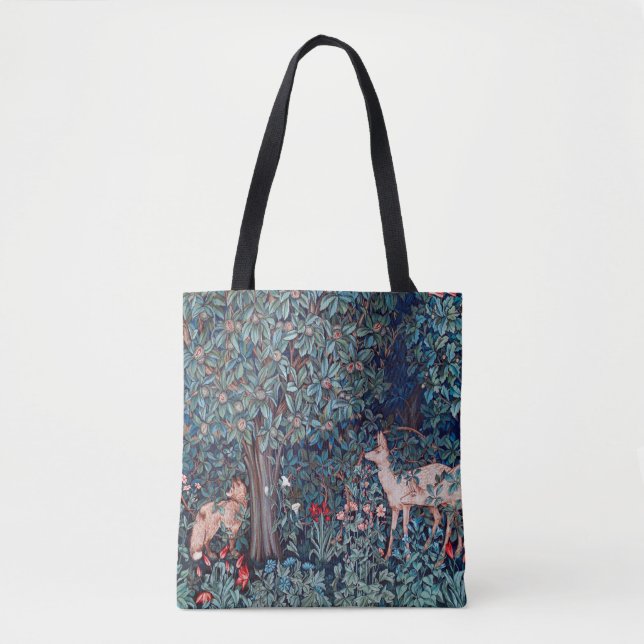 Animals in The Forest, William Morris Tote Bag (Front)