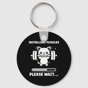 Animals Installing Muscles Fitness Bodybuilding Ca Keychain