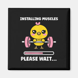 Animals Installing Muscles Fitness Bodybuilding Ch Magnet