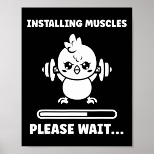 Animals Installing Muscles Fitness Bodybuilding Ch Poster