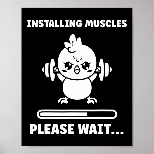 Animals Installing Muscles Fitness Bodybuilding Ch Poster (Front)