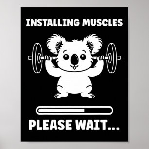 Animals Installing Muscles Fitness Bodybuilding Ko Poster