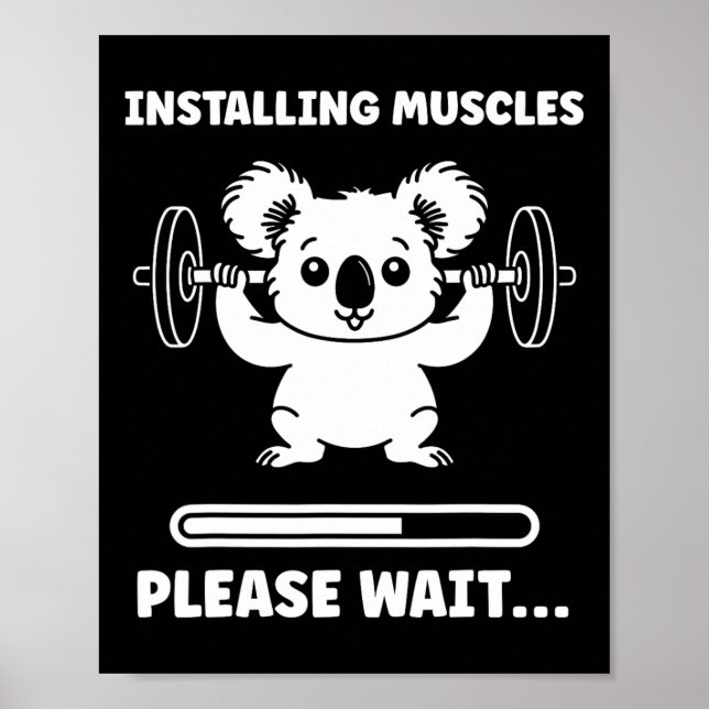 Animals Installing Muscles Fitness Bodybuilding Ko Poster (Front)