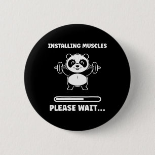Animals Installing Muscles Fitness Bodybuilding Pa 2 Inch Round Button