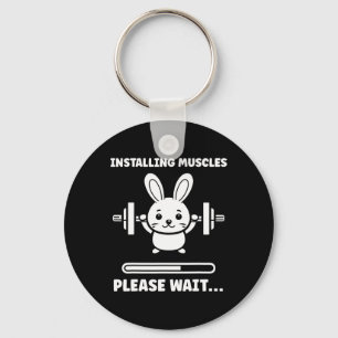 Animals Installing Muscles Fitness Bodybuilding Ra Keychain