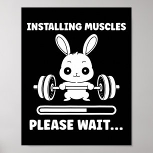 Animals Installing Muscles Fitness Bodybuilding Ra Poster