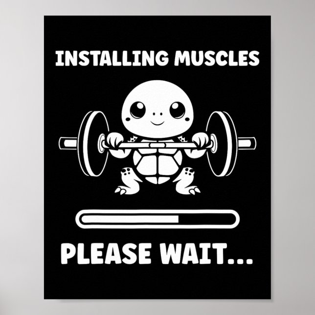 Animals Installing Muscles Fitness Bodybuilding Tu Poster (Front)