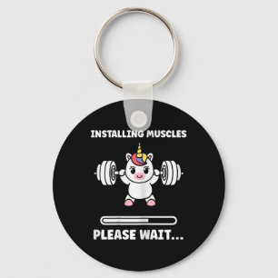 Animals Installing Muscles Fitness Bodybuilding Un Keychain