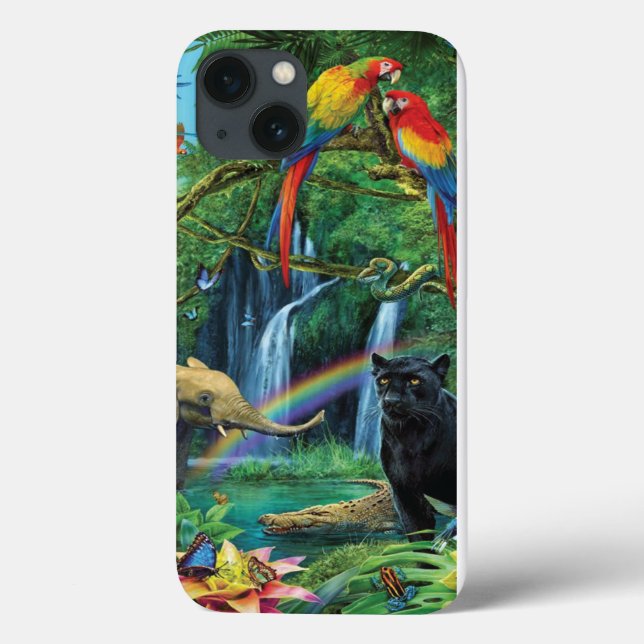 Animals living together throw pillow Case-Mate iPhone case (Back)