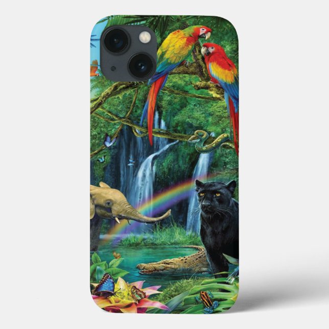 Animals living together throw pillow Case-Mate iPhone case (Back)