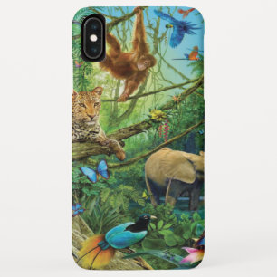 Animals living together throw pillow iPhone XS max case