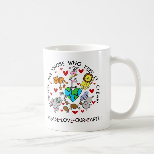 Animals Love Our Earth Coffee Mug (Right)