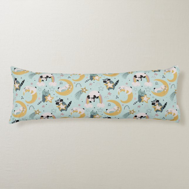 Animals, Moons and Stars Body Pillow (Front)