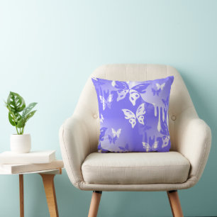 Animals Nature - Splashes Tattoo Butterflies 2 Throw Pillow