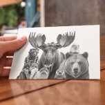 Animals of Alaska Portrait Bear Moose Wolf Postcard<br><div class="desc">This design may be personalized by choosing the Edit Design option. You may also transfer onto other items. Contact me at colorflowcreations@gmail.com or use the chat option at the top of the page if you wish to have this design on another product or need assistance with this design. See more...</div>