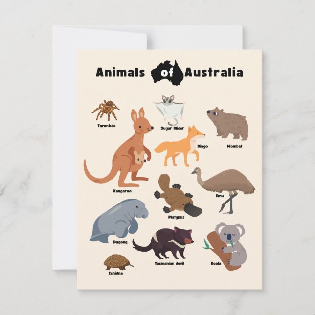 Animals of Australia Aussie Wildlife (Front)