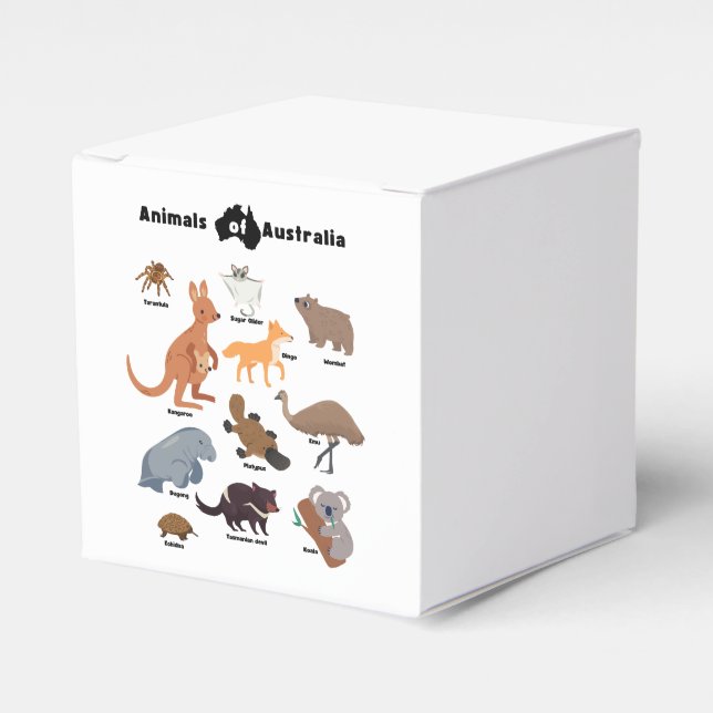 Animals of Australia Aussie Wildlife Favor Box (Front Side)