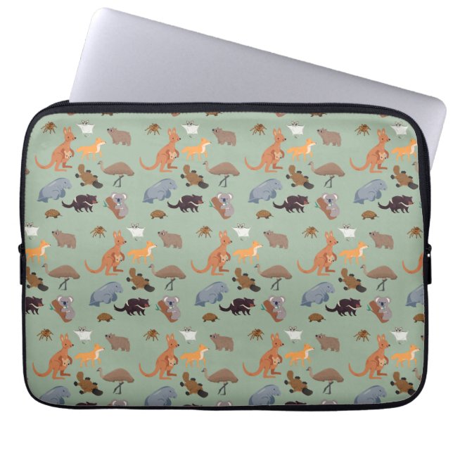Animals of Australia Aussie Wildlife Laptop Sleeve (Front)