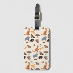 Animals of Australia Aussie Wildlife Luggage Tag