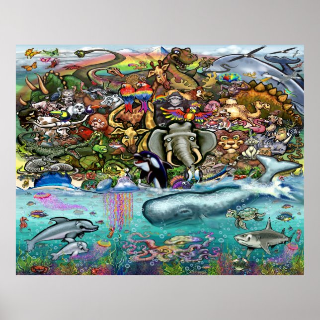 Animals of Land and Sea Poster (Front)