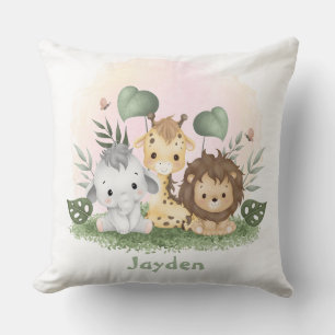 Animals Of Savanna Personlize it Throw Pillow