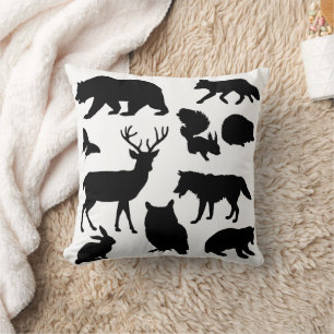 Animals Of The Forest, Wildlife Throw Pillow
