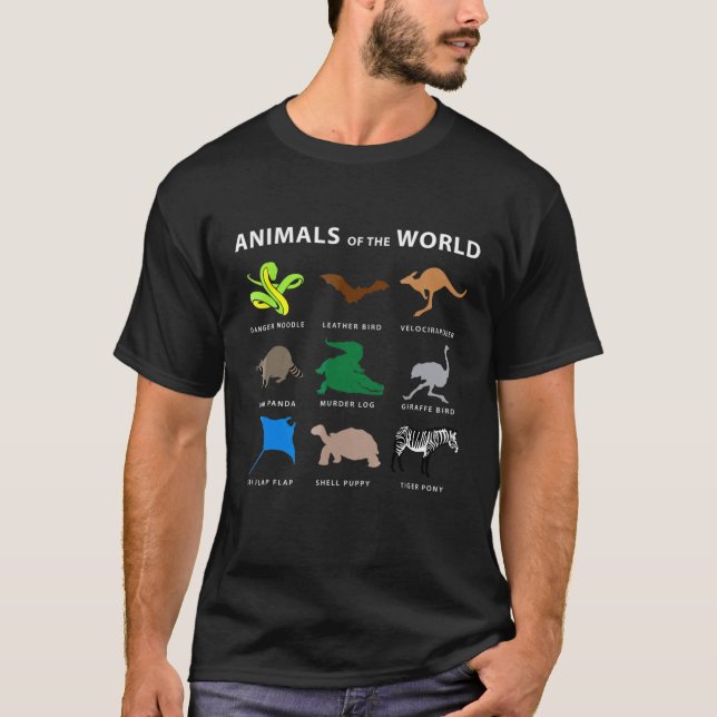 Animals Of The World  Animal T-Shirt (Front)