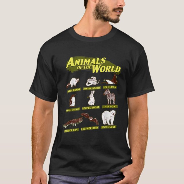 Animals Of The World Trash Panda Danger Noodle Nam T-Shirt (Front)