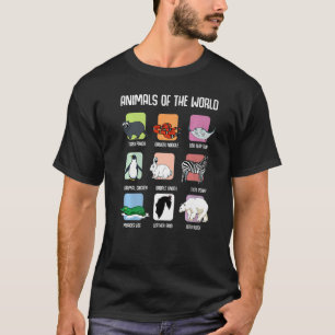 Animals Of The World Zoo Life Zebra Panda Bird Be T-Shirt