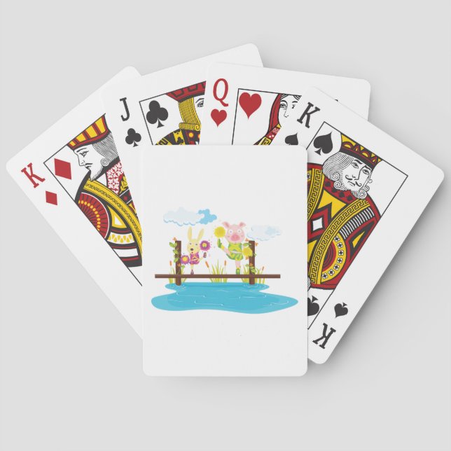 Animals On A Bridge Playing Cards (Back)