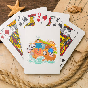 Animals On Noahs Art Playing Cards