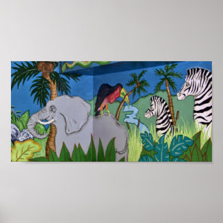 Animals on the Savannah Poster
