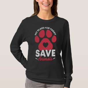 Animals Over People Animal Activist Rescue Conserv T-Shirt