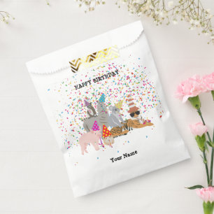 Animals Partying - Animals at Birthday Party Favour Bag