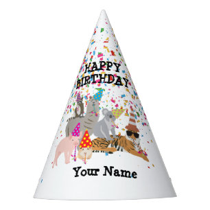 Animals Partying - Animals at Birthday Party  Party Hat