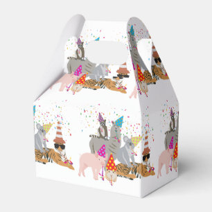 Animals Partying - Cute Animals Having a Party Favor Box