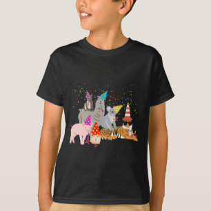 Animals Partying Cute Animals Having A Party  T-Shirt