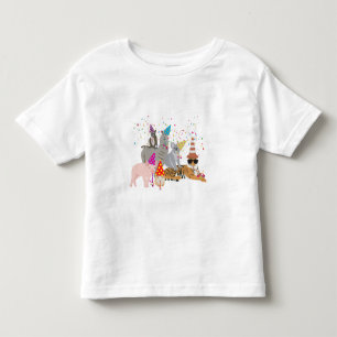 Animals Partying - Cute Animals Having a Party Toddler T-shirt