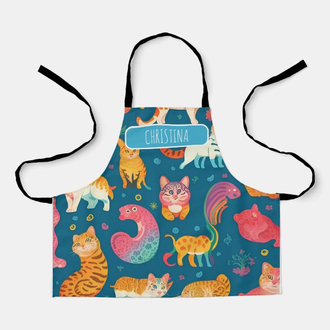 Animals Retro Colourful Personalized Pattern Apron (Front)