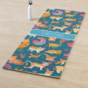 Animals Retro Colourful Personalized Pattern Yoga Mat