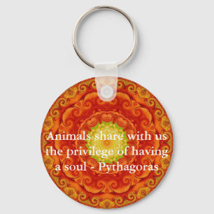 Animals share with us the privilege of having..... keychain