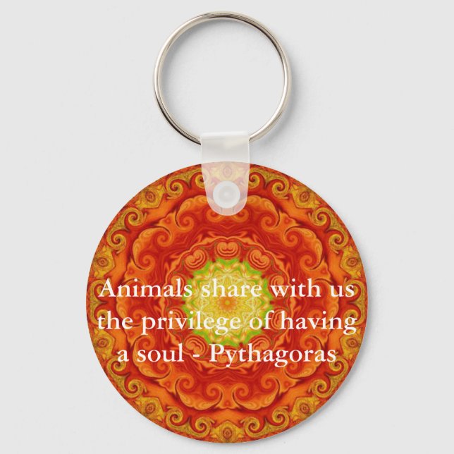 Animals share with us the privilege of having..... keychain (Front)