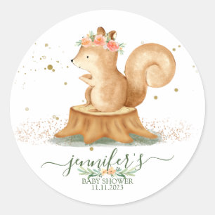 Animals Squirrel Family wildlife Classic Round Sticker