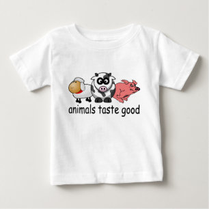 Animals Taste Good - Funny Meat Eaters Design Baby T-Shirt