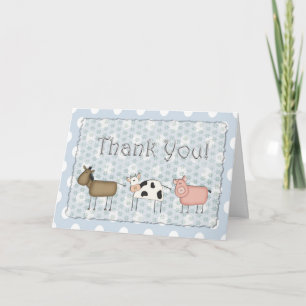 Animals Thank You Card
