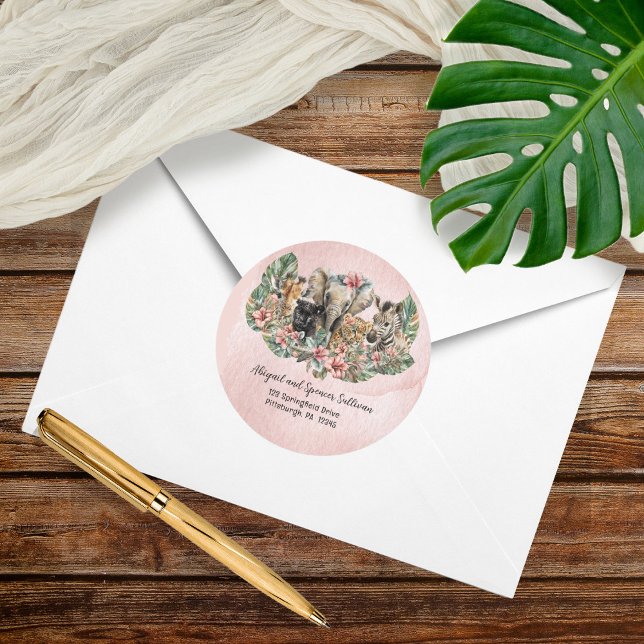 Animals Tropical Safari Return Address Seal (Creator Uploaded)