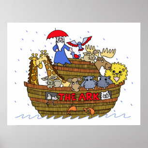 Animals Two by Two on Noah's Ark Poster