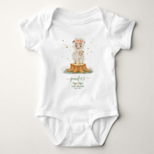 Animals Woodland Sheep Family Baby Bodysuit